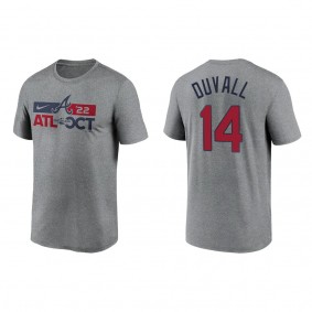 Adam Duvall Atlanta Braves Heather Charcoal 2022 Postseason T-Shirt