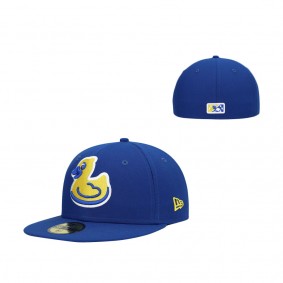 Men's Akron RubberDucks New Era Blue Authentic Collection Team Alternate 59FIFTY Fitted Hat