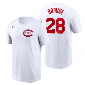 Reds Austin Romine White 2022 Field of Dreams T-Shirt