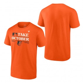 Men's Baltimore Orioles Fanatics Branded Orange 2023 Postseason Locker Room T-Shirt