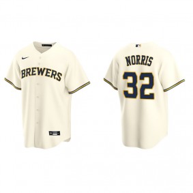 Men's Milwaukee Brewers Daniel Norris Cream Replica Home Jersey
