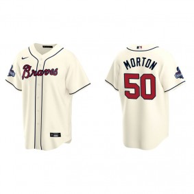 Charlie Morton Men's Atlanta Braves Cream Alternate 2021 World Series Champions Replica Jersey