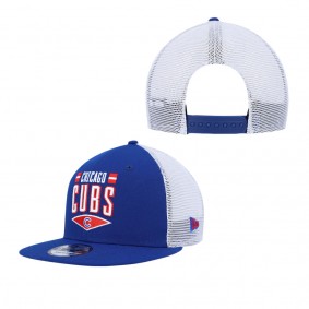 Men's Chicago Cubs Royal White Base Trucker 9FIFTY Snapback Hat