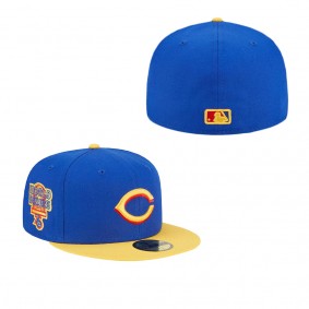 Men's Cincinnati Reds Royal Yellow Empire 59FIFTY Fitted Hat