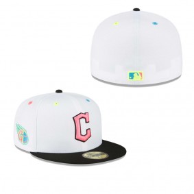 Men's Cleveland Guardians White Neon Eye 59FIFTY Fitted Hat
