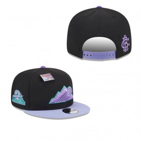Men's Colorado Rockies Black Purple Grape Big League Chew Flavor Pack 9FIFTY Snapback Hat