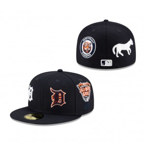 Detroit Tigers New Era Patch Pride 59FIFTY Fitted Hat Navy