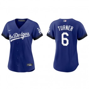 Women's Los Angeles Dodgers Trea Turner Royal 2021 City Connect Replica Jersey
