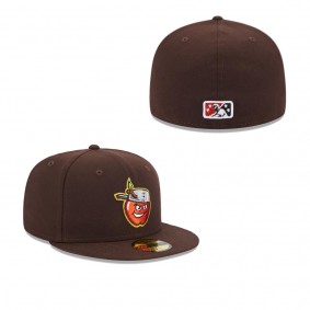 Men's Fort Wayne TinCaps Brown Authentic Collection Alternate Logo 59FIFTY Fitted Hat