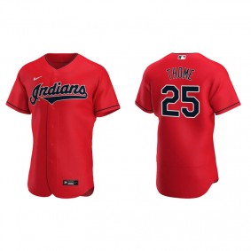 Men's Cleveland Indians Jim Thome Red Authentic Alternate Jersey