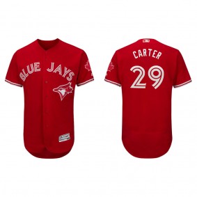 Joe Carter Toronto Blue Jays Scarlet Canada Day Authentic Flex Base Jersey