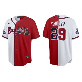 John Smoltz Atlanta Braves Red White 2021 Champions Split Jersey