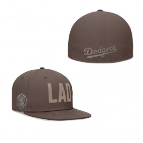 Men's Los Angeles Dodgers Brown Statement Ironstone Performance True Fitted Hat