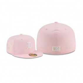 Men's Detroit Tigers Light Yellow Under Visor Pink 59FIFTY Fitted Hat