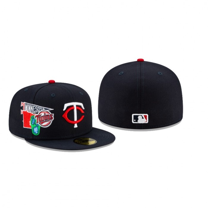 Minnesota Twins City Patch Hat 59FIFTY Fitted Black