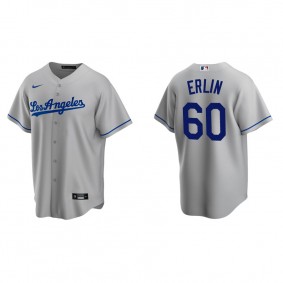 Men's Robbie Erlin Los Angeles Dodgers Gray Replica Road Jersey
