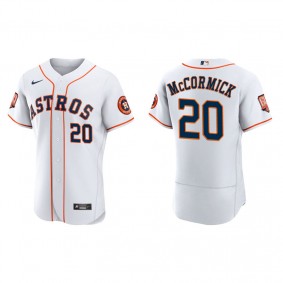Men's Houston Astros Chas McCormick White 60th Anniversary Authentic Jersey