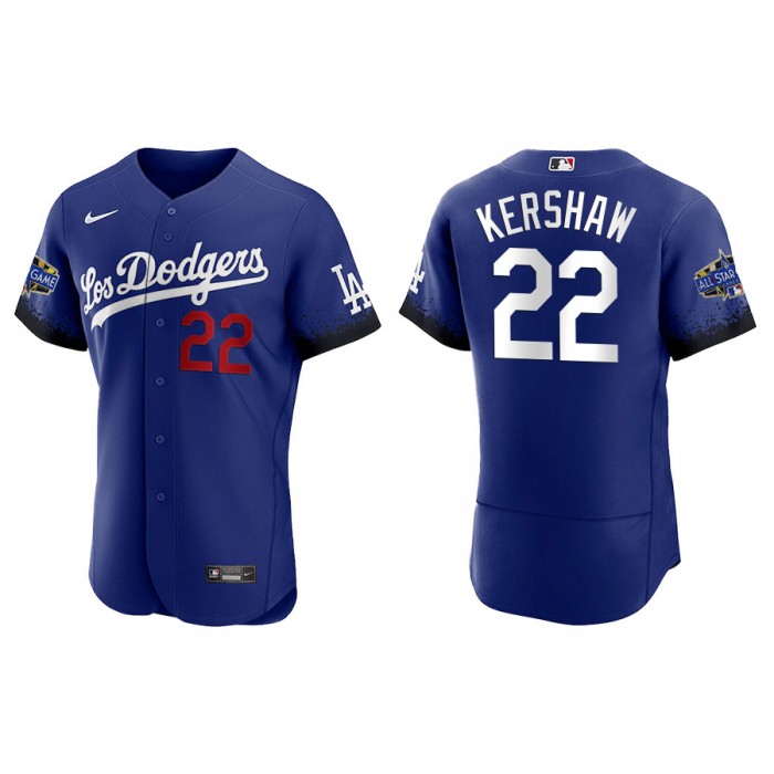 Men's Dodgers Clayton Kershaw Royal 2022 MLB AllStar City Connect Jersey
