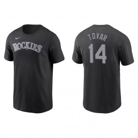Men's Ezequiel Tovar Colorado Rockies Black Name & Number T-Shirt