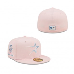 Men's Houston Astros Pink Sky Blue 35th Anniversary Undervisor 59FIFTY Fitted Hat