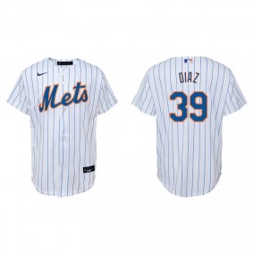 Youth New York Mets Edwin Diaz White Replica Home Jersey