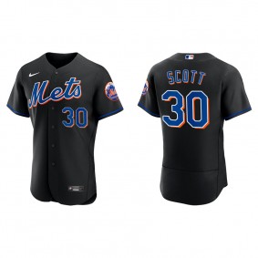Mike Scott Men's New York Mets Nike Black Alternate Authentic Jersey