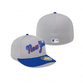 Men's New York Mets Gray 2024 Batting Practice Low Profile 59FIFTY Fitted Hat