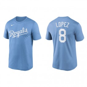 Nicky Lopez Men's Kansas City Royals Nike Powder Blue Wordmark Legend T-Shirt
