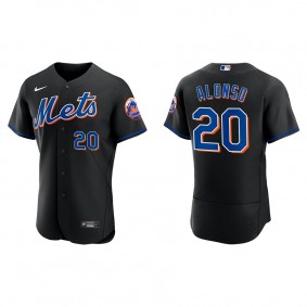 Pete Alonso Men's New York Mets Nike Black Alternate Authentic Jersey