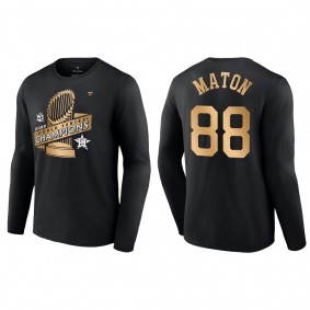 Phil Maton Houston Astros Black 2022 World Series Champions Parade T-Shirt