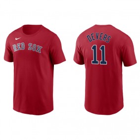 Men's Boston Red Sox Rafael Devers Red Name & Number Nike T-Shirt