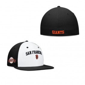 Men's San Francisco Giants White Black Iconic Color Blocked Fitted Hat