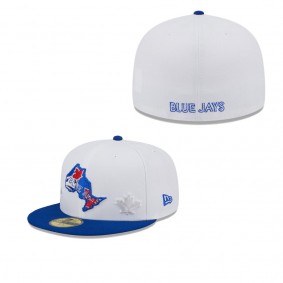 Men's Toronto Blue Jays White Royal State 59FIFTY Fitted Hat