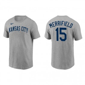 Whit Merrifield Men's Kansas City Royals Nike Gray Team Wordmark T-Shirt