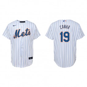 Youth Mark Canha New York Mets White Replica Home Jersey