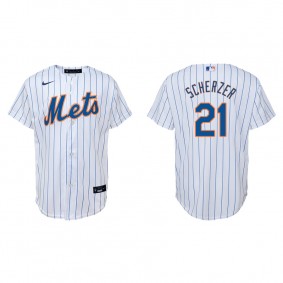 Youth Max Scherzer New York Mets White Replica Home Jersey