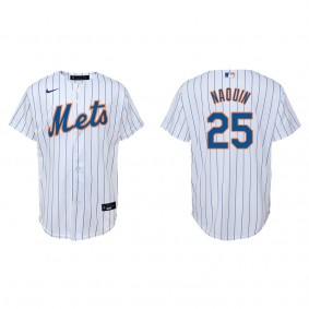 Youth Mets Tyler Naquin White Replica Home Jersey